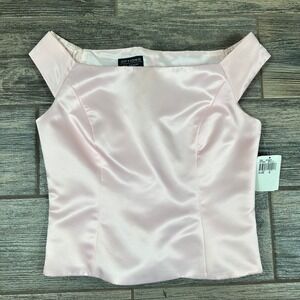 VTG Options by‎ Shani Pink Satin Off Shoulder Top Size 6 NWT Y2K Formal Blouse